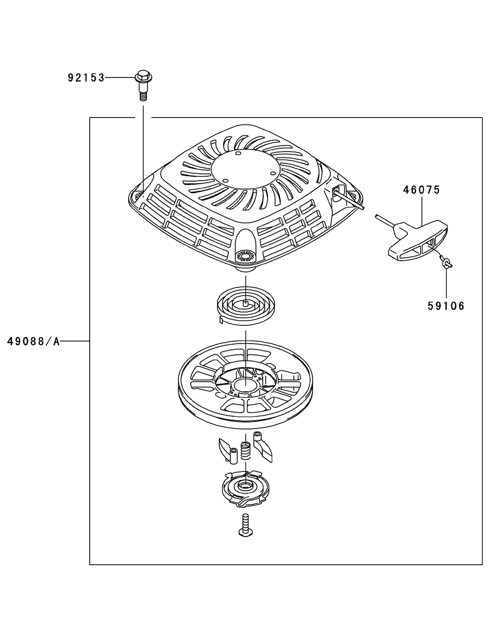 Fj180v-As08 Starter Diagram and Parts List for 56A443TH (750-XP)(2008 & Before) Cub Cadet Lawn Mower